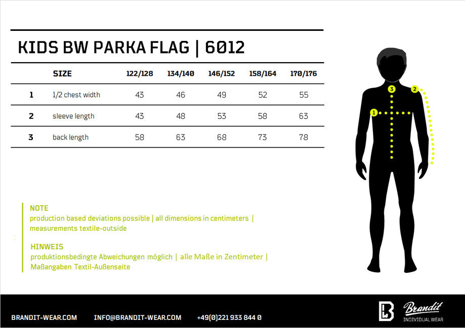 Brandit Parka BW da bambino, nero
