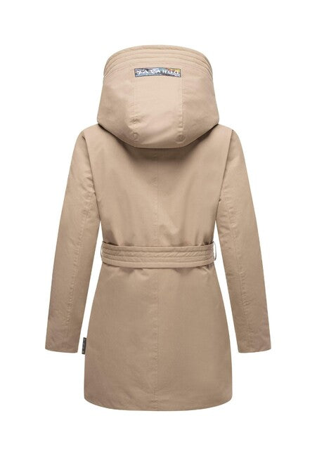 Navahoo Eishauch parka invernale da donna con cappuccio, grigio tortora