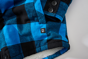 Brandit Lumber giacca con cappuccio, nero/blu