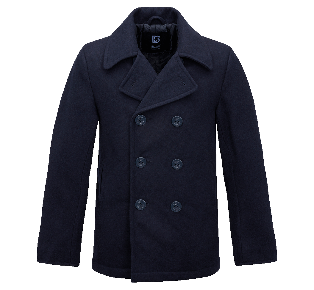 Brandit Pea Coat námornícka modrá kabát
