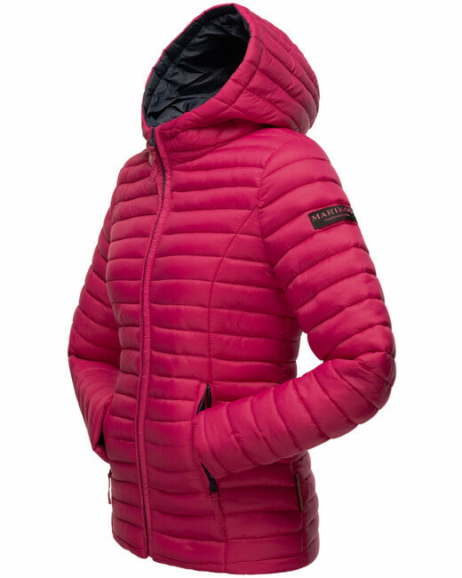 Marikoo Asraa giacca transitoria da donna con cappuccio, fucsia
