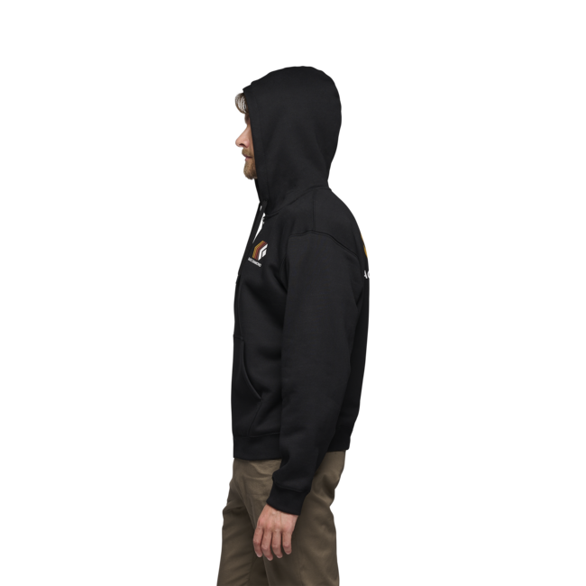 Black Diamond Faded felpa da uomo con cerniera, nera