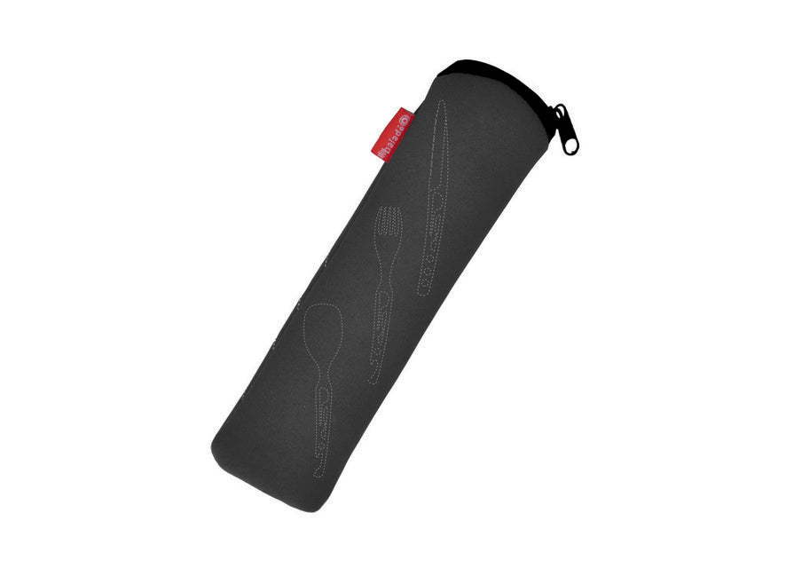 Baladeo ECO112 Basecamp posate da viaggio in acciaio inox, custodia in neoprene nero