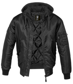 Brandit MA1 Hooded giacca bomber, nero