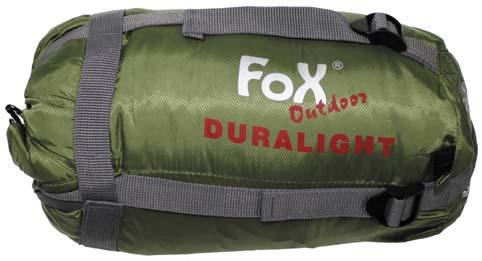 Fox Outdoor duralight sacco a pelo leggero, oliva-nero + 2/ + 18°C