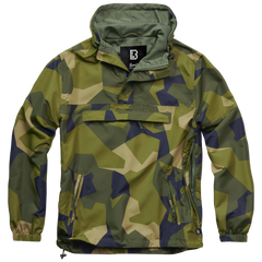 Brandit Summer Windbreaker Jacket, Swedish Camo M90