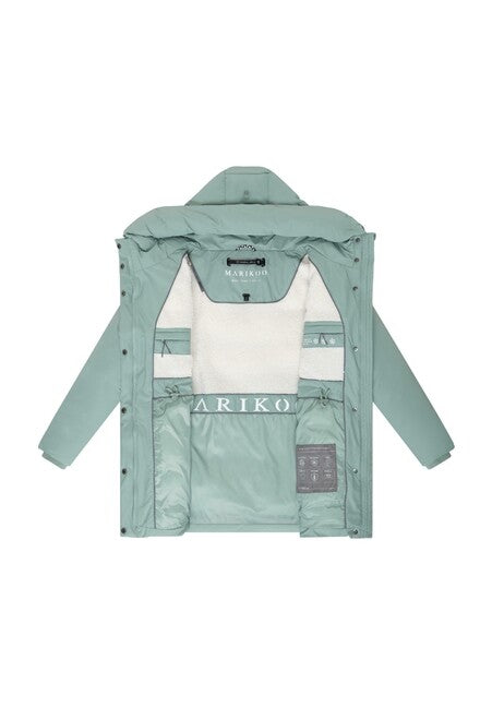 Marikoo Delilah16 giacca invernale da donna con cappuccio, menta fumosa