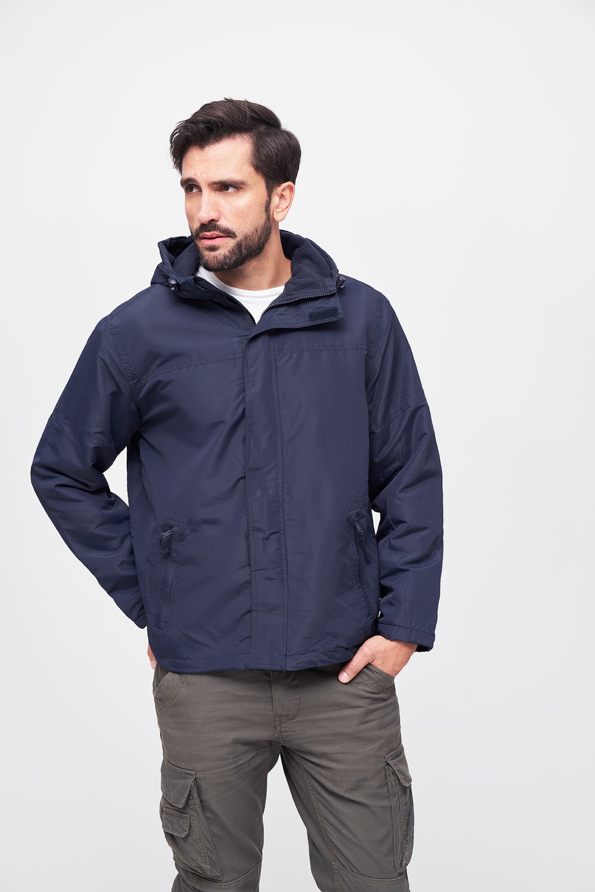 Brandit Frontzip Windbreaker bunda, námornícka modrá