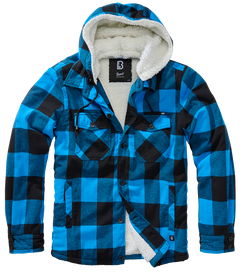 Brandit Lumber giacca con cappuccio, nero/blu