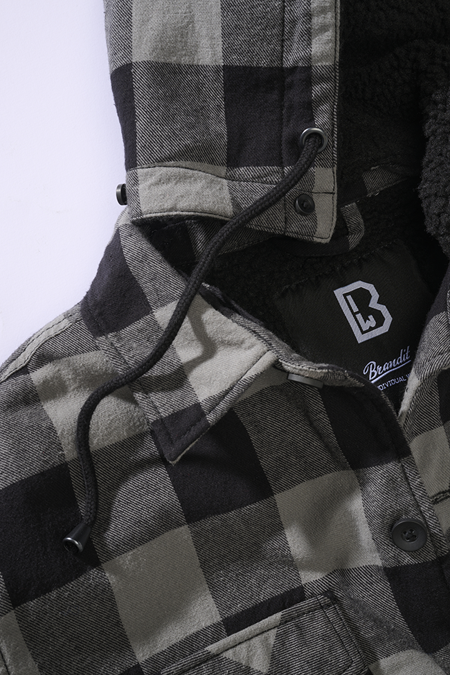 Brandit Lumber bunda s kapucňou, čierna-charcoal