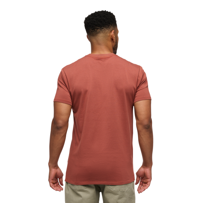 Black Diamond Bd Stripe t-shirt a manica corta da uomo, mogano- terra di Siena