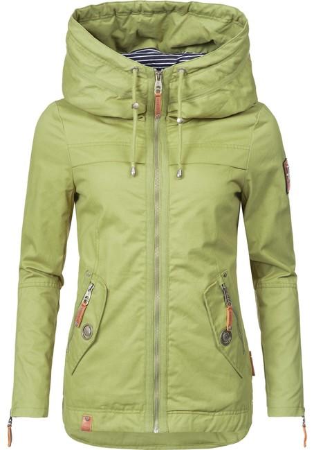 Navahoo Wekoo giacca transitoria da donna con cappuccio, verde
