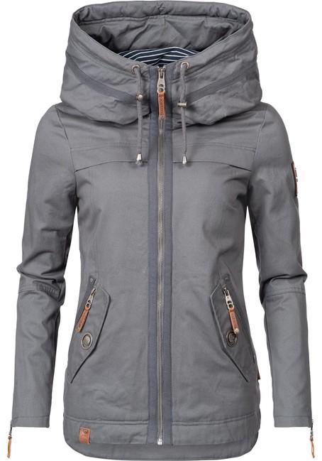 Navahoo Wekoo giacca transitoria da donna con cappuccio, grigia