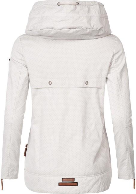 Navahoo Wekoo giacca transitoria da donna con cappuccio, grigio chiaro a pois