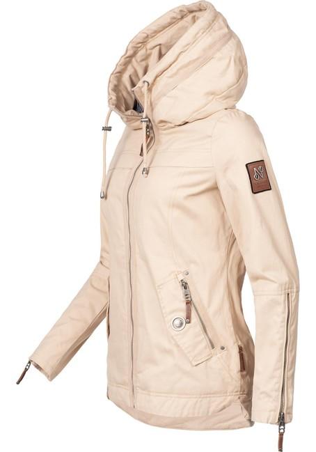 Navahoo Wekoo giacca transitoria da donna con cappuccio, beige