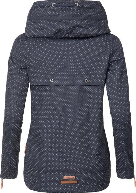 Navahoo Wekoo giacca transitoria con cappuccio da donna, a pois blu