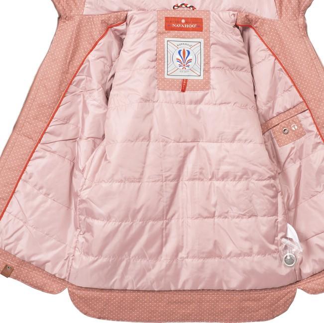 Navahoo Wekoo giacca transitoria da donna con cappuccio, rosa a pois