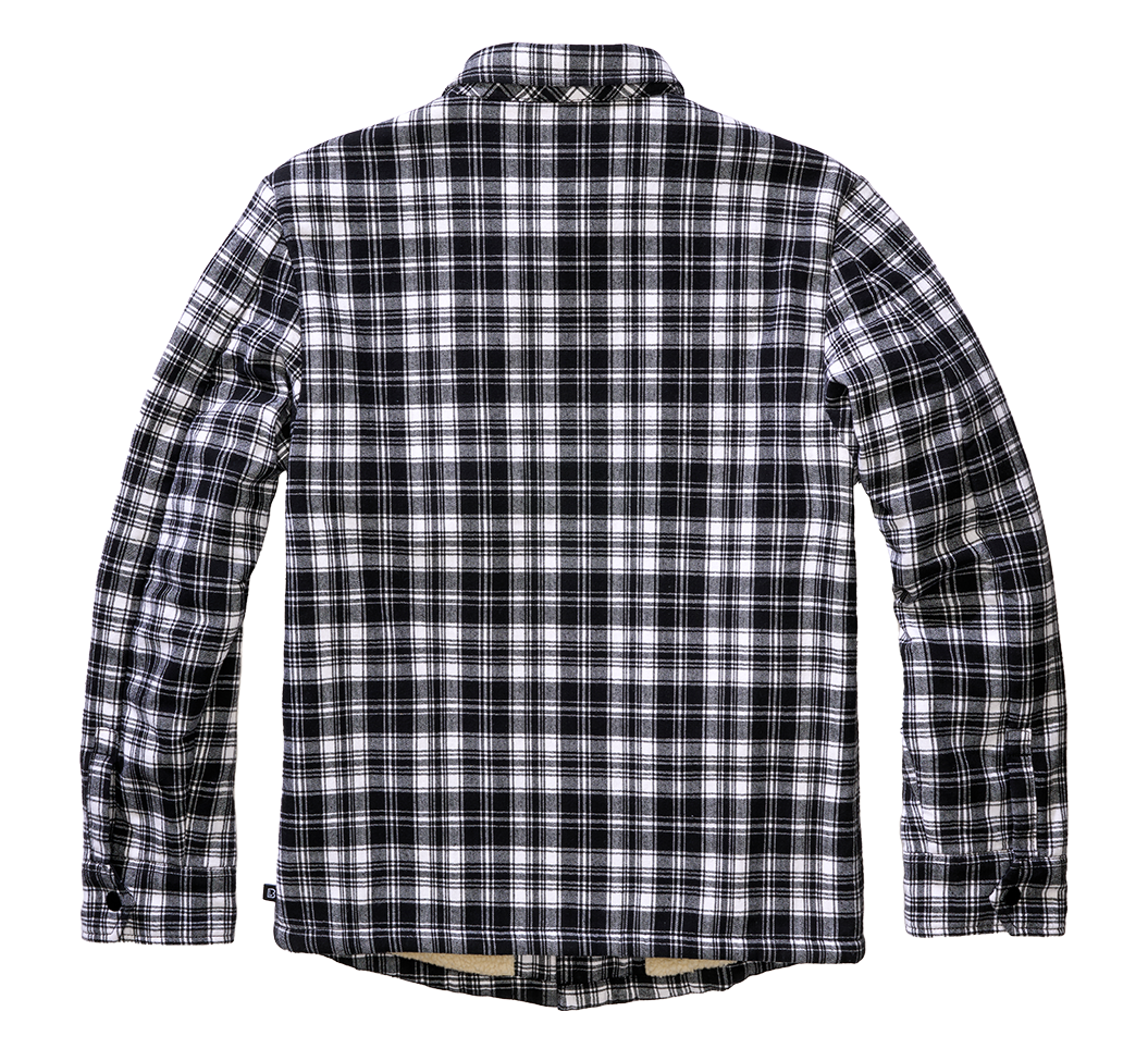 Brandit Classic Sherpa bunda, biela-čierna