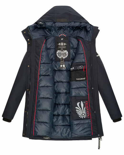 Navahoo Blizzardstorm giacca invernale da donna con cappuccio, blu navy