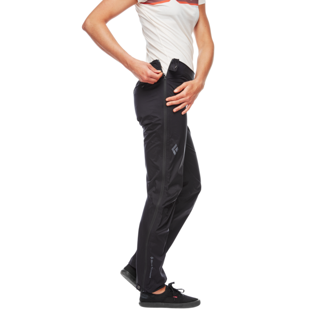 Black Diamond Stormline Stretch Full Zip Rain Pants, nero