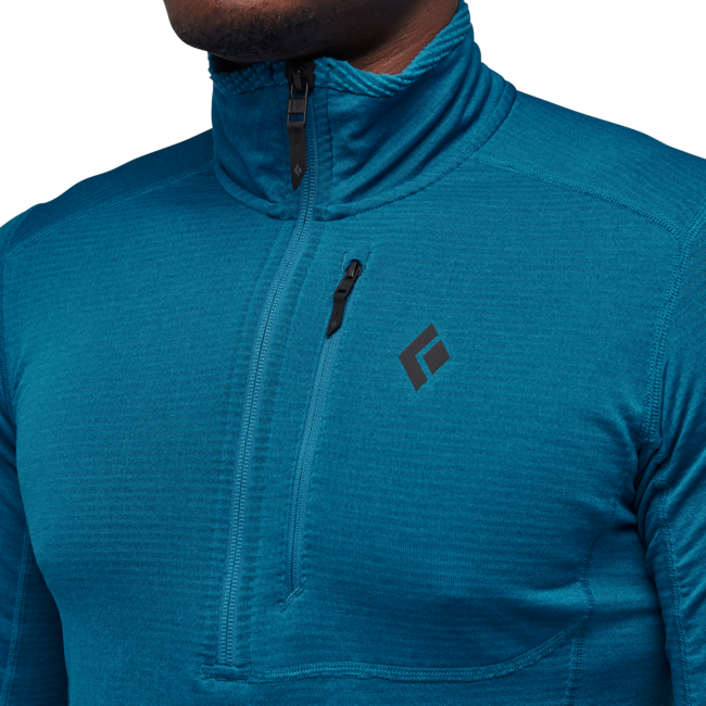 Black Diamond Coefficient Lt maglietta a maniche lunghe da uomo con cerniera, kingfisher