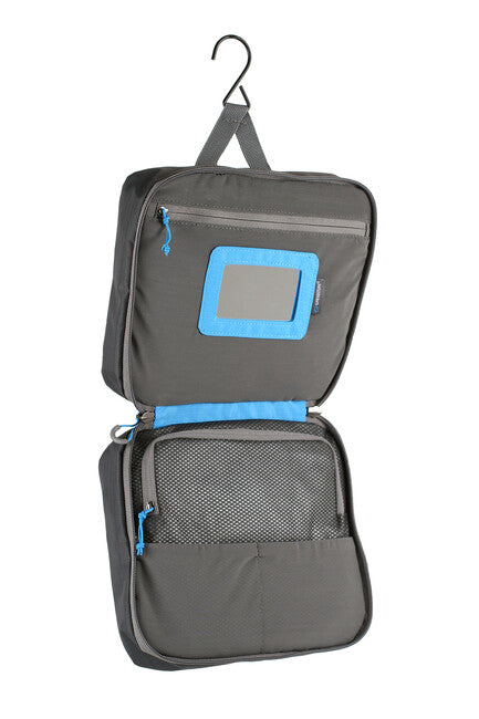 Lifeventure Custodia in nylon per biancheria con due scomparti e tasche multiple 22 x 18 x 8 cm, grigio