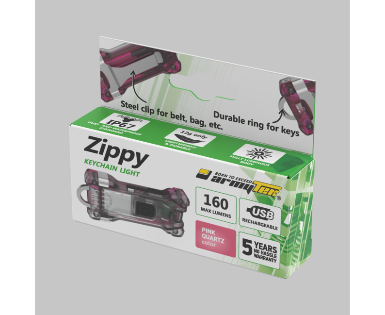 ArmyTek Zippy led portachiavi, rosa