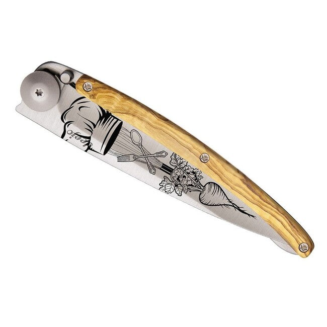 Deejo Tattoo legno coltello di chiusura