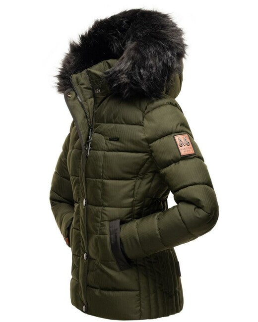 Marikoo Unique giacca invernale da donna con cappuccio, oliva