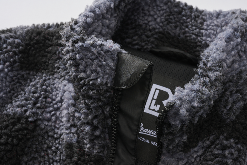 Brandit Teddyfleece gilet in pile, nero/grigio