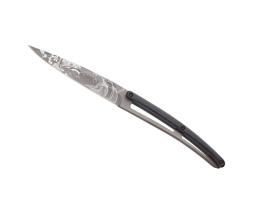 Deejo Tattoo set di coltelli da bistecca, grigio chiaro ebano Giappone