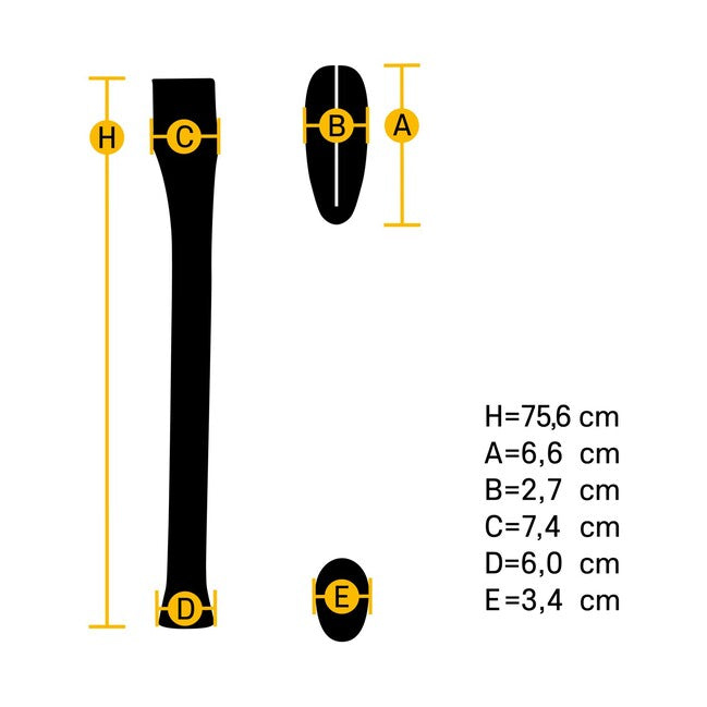 Hultafors HB AHS 750-63X23 HB manico d'ascia diritto (ID 842740)