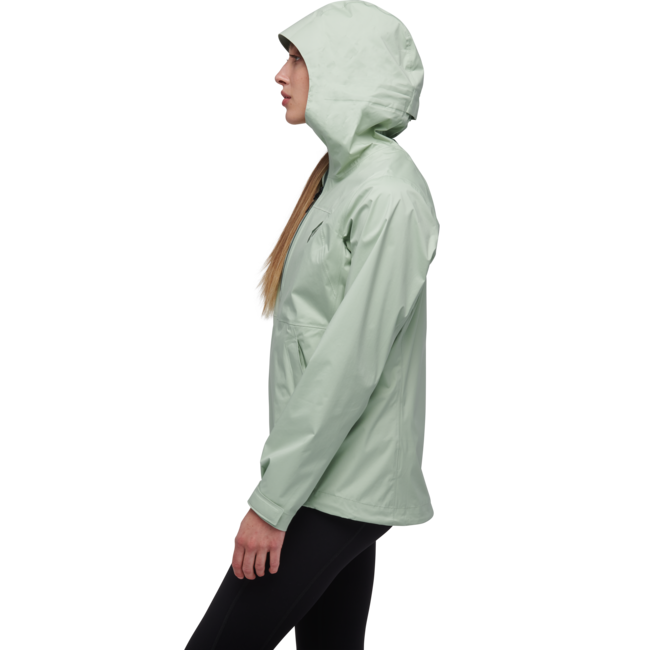 Black Diamond Stormline Stretch giacca a vento da donna, verde schiuma
