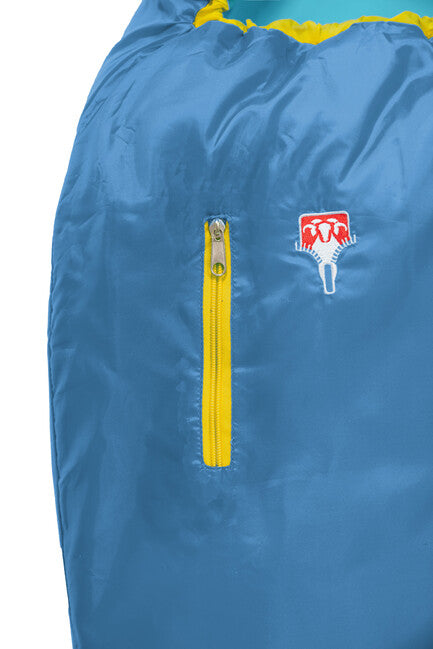 Grüezi-Bag Kids sacco a pelo colorato, acqua