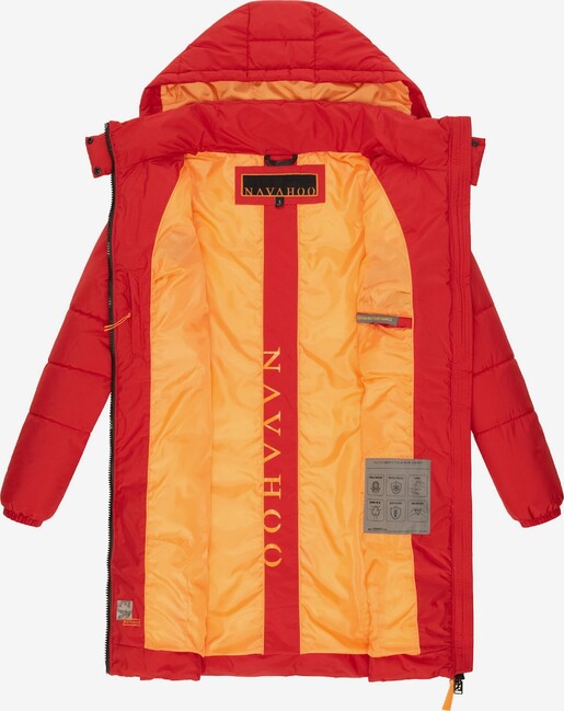 Navahoo Bliblablubb giacca invernale da donna con cappuccio, salsa rossa