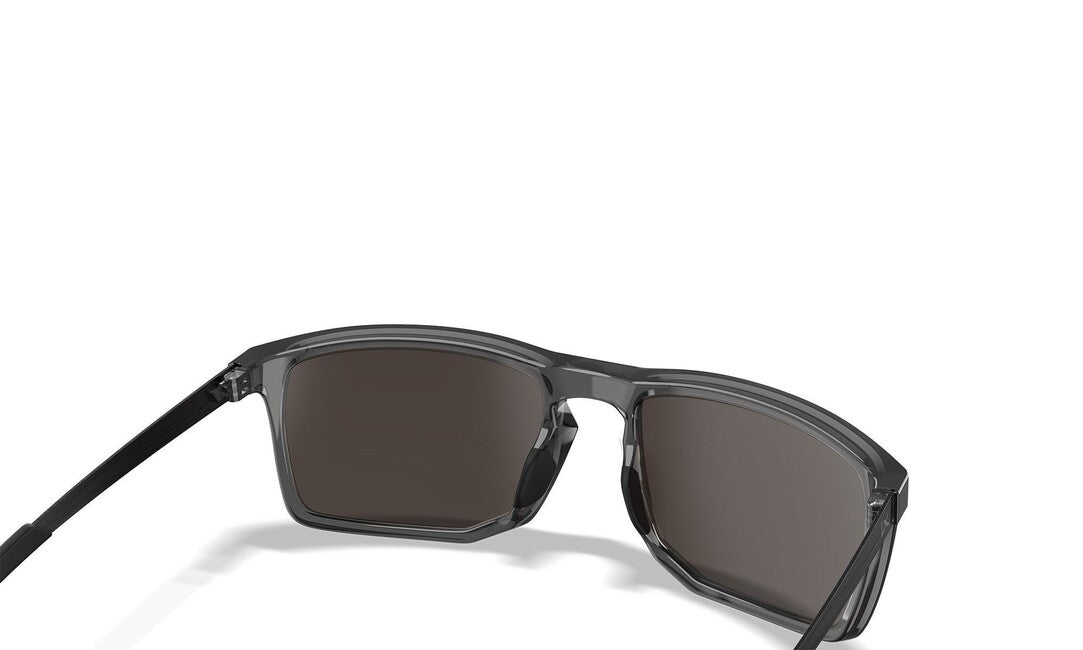 Wiley X Axe Sunglasses, Captivate Polarized Green Mirror/Gloss Crystal Grey