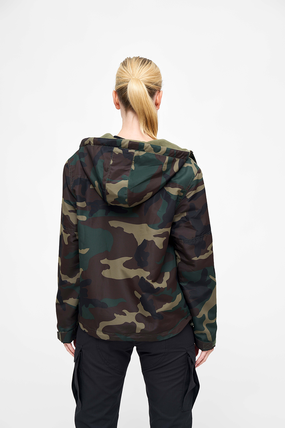Brandit Windbreaker Frontzip dámska bunda, Woodland