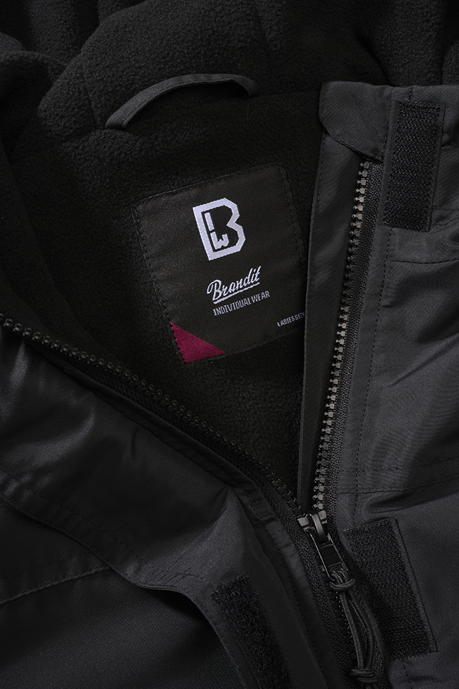 Brandit Windbreaker Frontzip dámska bunda, čierna