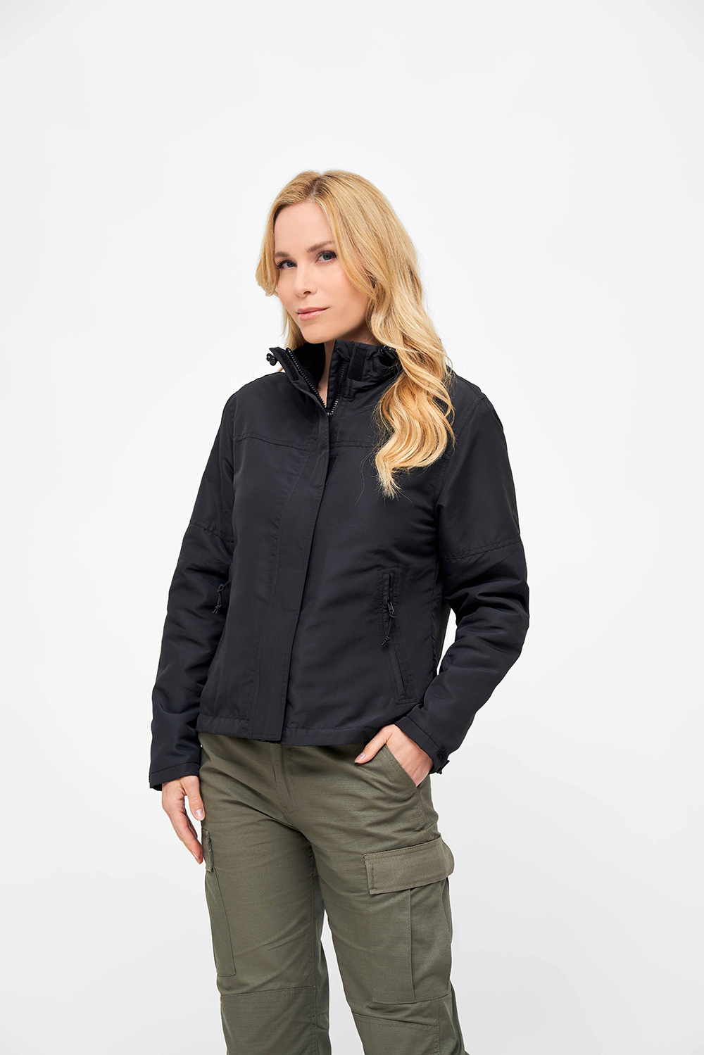 Brandit Windbreaker Frontzip dámska bunda, čierna
