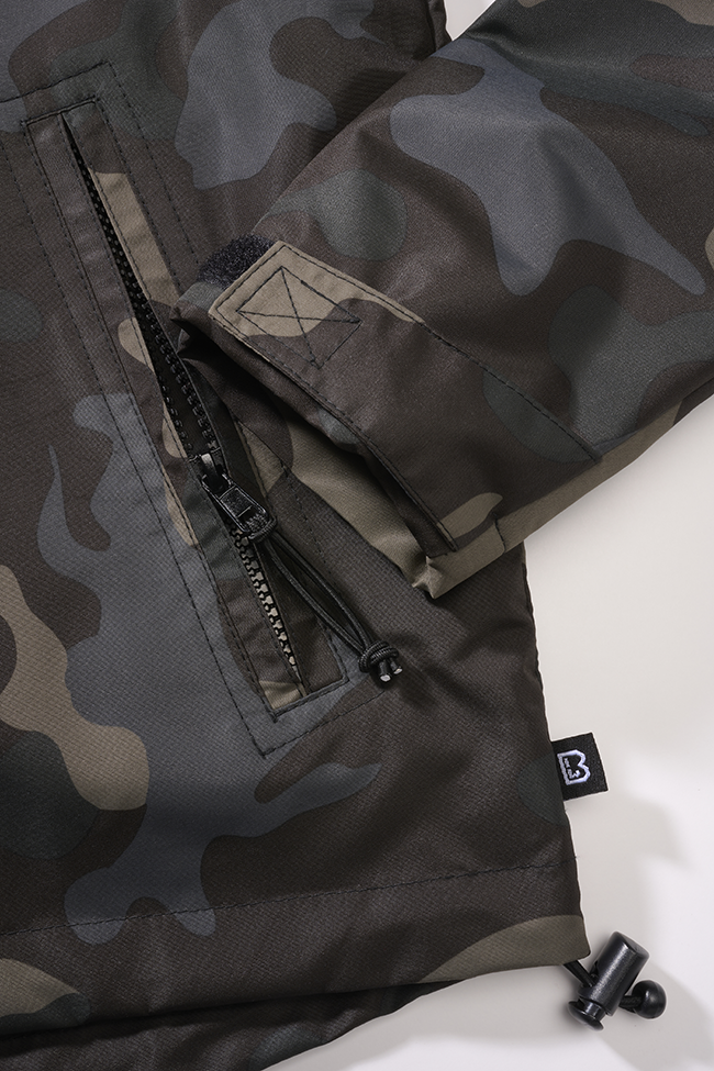 Brandit Windbreaker Frontzip dámska bunda, Darkcamo