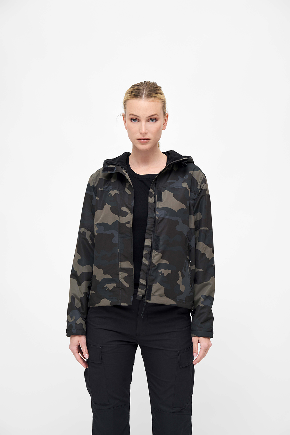 Brandit Windbreaker Frontzip dámska bunda, Darkcamo