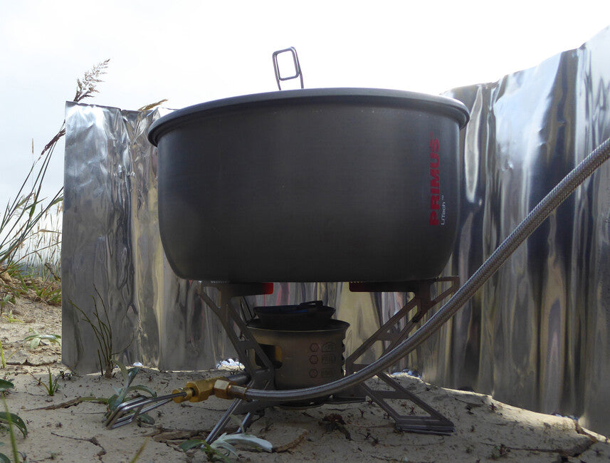 Origin Outdoors Parabrezza in alluminio avvolgibile alto 24 cm