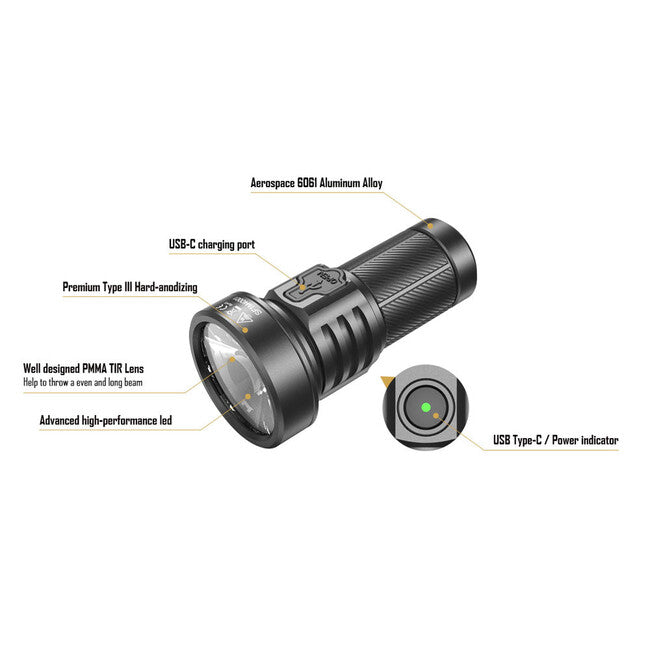 Speras M4 V2 torcia ricaricabile 2000lm 700m