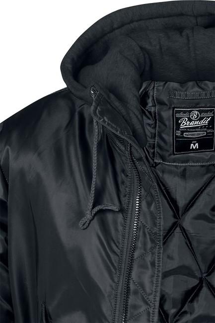 Brandit MA1 giacca bomber con cappuccio, nera