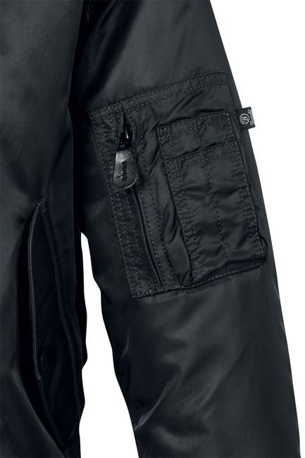 Brandit MA1 giacca bomber con cappuccio, nera