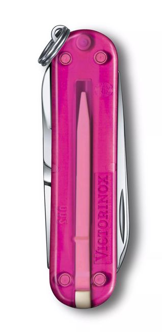 Victorinox Classic SD coltello tascabile trasparente, rosa