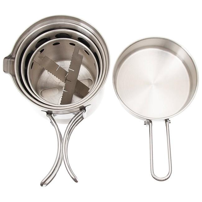 Fox Outdoor Travel fornello da viaggio in acciaio inox