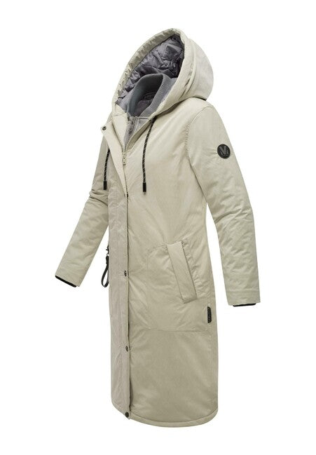 Marikoo Ledalaa parka invernale da donna con cappuccio, grigio ghiaia