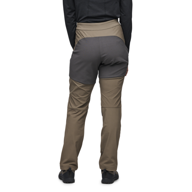 Black Diamond Pantaloni ibridi alpini da donna , noce-antracite