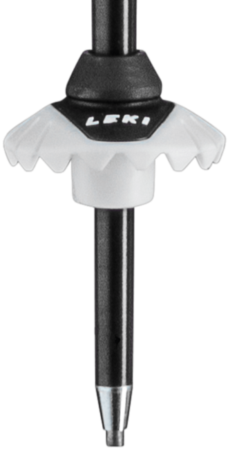 Leki Hot Shot S bastoncini da sci, nero anodizzato-grigio anodizzato-rosso brillante